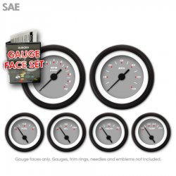 Gauge Face Set - SAE Modern Rodder Grey - Part Number: GARFE17
