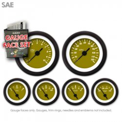 Gauge Face Set - SAE Marker Green - Part Number: GARFE36