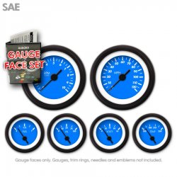 Gauge Face Set - SAE Marker Blue - Part Number: GARFE38