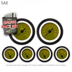 Gauge Face Set - SAE Omega Olive - Part Number: GARFE41