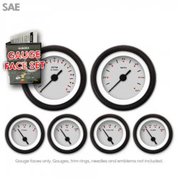 Gauge Face Set - SAE Pegged Ash - Part Number: GARFE54