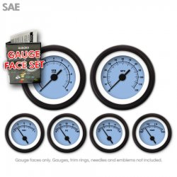 Gauge Face Set - SAE Rider Blue - Part Number: GARFE57