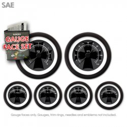 Gauge Face Set - SAE Iron Cross Ash - Part Number: GARFE78