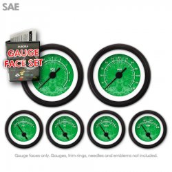 Gauge Face Set - SAE Tribal Green - Part Number: GARFE90
