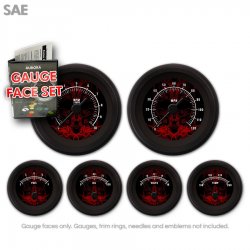 Gauge Face Set - SAE Tribal Black - Part Number: GARFE92