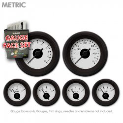 Gauge Face Set - Metric DECO XT Ash - Part Number: GARFM15