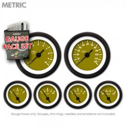 Gauge Face Set - Metric Marker Green - Part Number: GARFM36