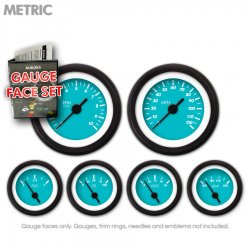 Gauge Face Set - Metric Marker Aqua - Part Number: GARFM37