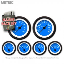 Gauge Face Set - Metric Marker Blue - Part Number: GARFM38