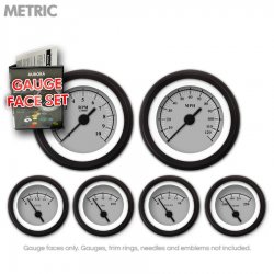 Gauge Face Set - Metric Omega Gray - Part Number: GARFM39