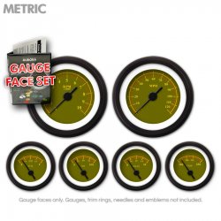 Gauge Face Set - Metric Omega Olive - Part Number: GARFM41
