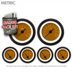 Gauge Face Set - Metric Omega Brown - Part Number: GARFM43