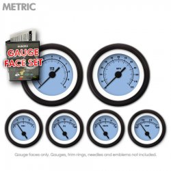 Gauge Face Set - Metric Rider Blue - Part Number: GARFM57