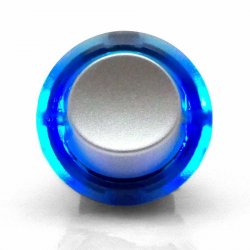 Silver Rocker Switch with Blue Ring Illumination 20a/12vdc - Part Number: KICSW37B