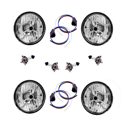 1964-1970 Chevrolet Chevelle 5-3/4" Tri-Bar H4 Headlight Conversion Kit - Part Number: AUTDC1F4