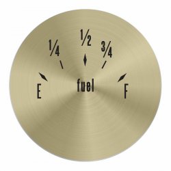 American Classic Series Fuel Level Gold Face - Part Number: AURGF02S4F