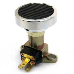 Floor Mount Round Billet Pedal Pad and Dimmer Switch - Part Number: ASCPEDCC002S