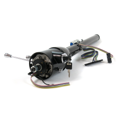 32" Keyed Black Steering Column Floor Shift  - Part Number: HEXSTCOLK2B