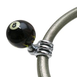 Black Flame 8 Ball Suicide Brody Knob Opaque - Part Number: ASCBN11003
