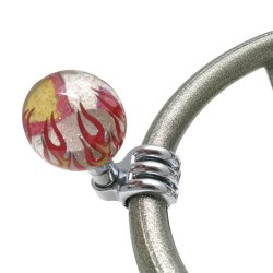 Clear Flame Custom Brody Knob Translucent with Metal Flake - Part Number: ASCBN11005