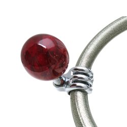 Red Flame Suicide Shift Knob Translucent with Metal Flake - Part Number: ASCBN11006