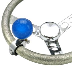 Blue Old Skool Series Adjustable Suicide Brody Knob Translucent with Metal Flake - Part Number: ASCBA08006