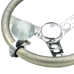 Clear Retro Series Adjustable Suicide Brody Knob Translucent with Metal Flake - Part Number: ASCBA10003