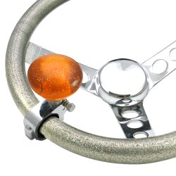 Amber Retro Series Adjustable Suicide Brody Knob Translucent with Metal Flake - Part Number: ASCBA10005