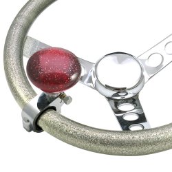 Red Retro Series Adjustable Suicide Brody Knob Translucent with Metal Flake - Part Number: ASCBA10007