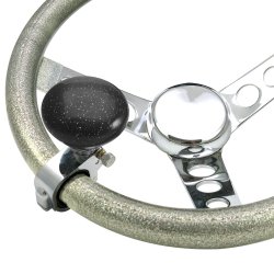 Black Retro Series Adjustable Suicide Brody Knob Translucent w/ Metal Flake - Part Number: ASCBA10004