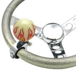 Ivory Flame Adjustable Suicide Brody Knob Opaque - Part Number: ASCBA11001