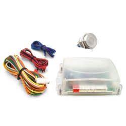 One Touch Engine Start Kit - White illuminated Button - Part Number: HEXHFS1001W