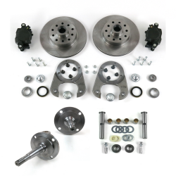 1928-1948 Disc Brake Conversion 5x4.5 With Spindles & King Pin Set - Part Number: HEXBK23SPIN7
