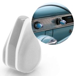White Small Tear Shape Dash Knob - Part Number: ASCKN01WH
