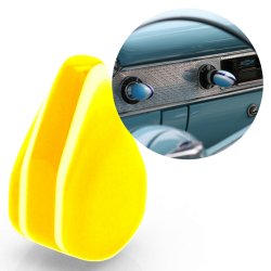 Yellow Small Tear Shape Dash Knob - Part Number: ASCKN01YL
