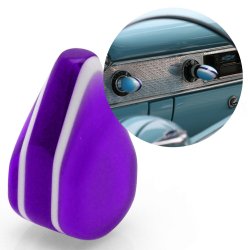 Purple Small Tear Shape Dash Knob - Part Number: ASCKN01PU