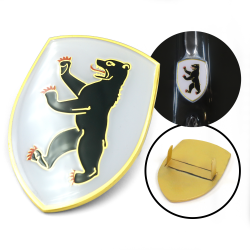 VW Coat of Arms of Berlin Hood Badge Crest - Part Number: VPAHC009