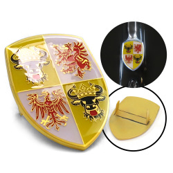 VW Coat of Arms of Mecklenburg-Vorpommem Hood Badge Crest - Part Number: VPAHC012