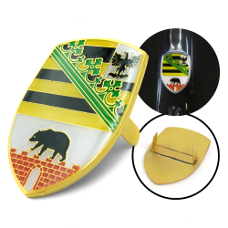 VW Coat of Arms of Saxony-Anhalt  (Sachsen-Anhalt) Hood Badge Crest - Part Number: VPAHC018