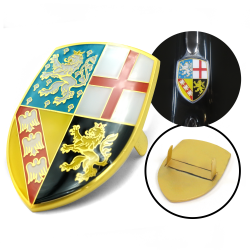 VW Coat of Arms of Saarland Hood Badge Crest - Part Number: VPAHC016