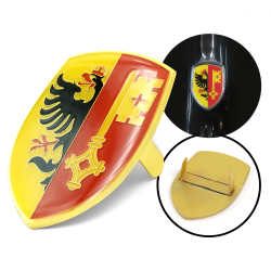 VW Coat of Arms of Geneva Hood Badge Crest - Part Number: VPAHC027