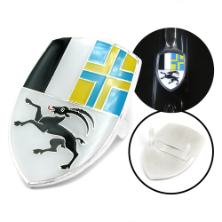VW Coat of Arms of Graubunden Hood Badge Crest - Part Number: VPAHC029