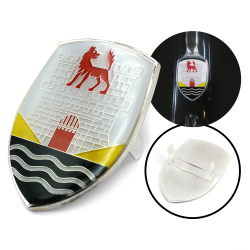 VW Wolfsburg Crest ~ Yellow Hood Badge Crest - Part Number: VPAHC048