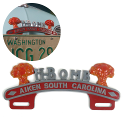 H-Bomb License Plate Topper - Aiken South Carolina - Part Number: VPALPT017