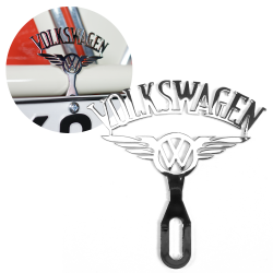 Volkswagen Chromed License Plate Topper - Part Number: VPALPT016