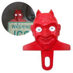 El Diablo Devil License Plate Topper - Cast Metal Painted Details - Part Number: VPALPT001