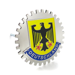 Deutschland Grille Emblem Badge w/ Bracket for Porsche BMW VW Mercedes Benz Audi - Part Number: AUTFGE07