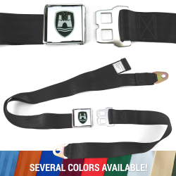 VW Volkswagen Wolfsburg Lap Seat Belts with Chrome Lift Buckle - 1 Belt - Part Number: 10015692