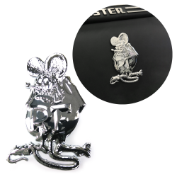 Chrome Rat Fink Metal Emblem Car Badge for Ford Chevrolet Hot Rod Truck Hot Rod - Part Number: VPAE36